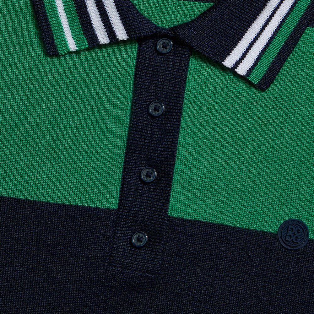 Women's Happy G's Merino Wool Rugby Polo Sweater - Fairway Styles