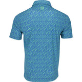 Athletic Fit Beach Print Lisle Self Collar Polo