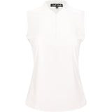 Women's Sleeveless 1/4 Zip Blade Collar Polo - Fairway Styles