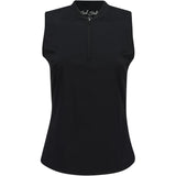 Women's Sleeveless 1/4 Zip Blade Collar Polo - Fairway Styles