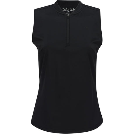 Women's Sleeveless 1/4 Zip Blade Collar Polo - Fairway Styles