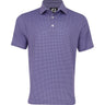 Lisle Dot Geo Print Self Collar Golf Polo
