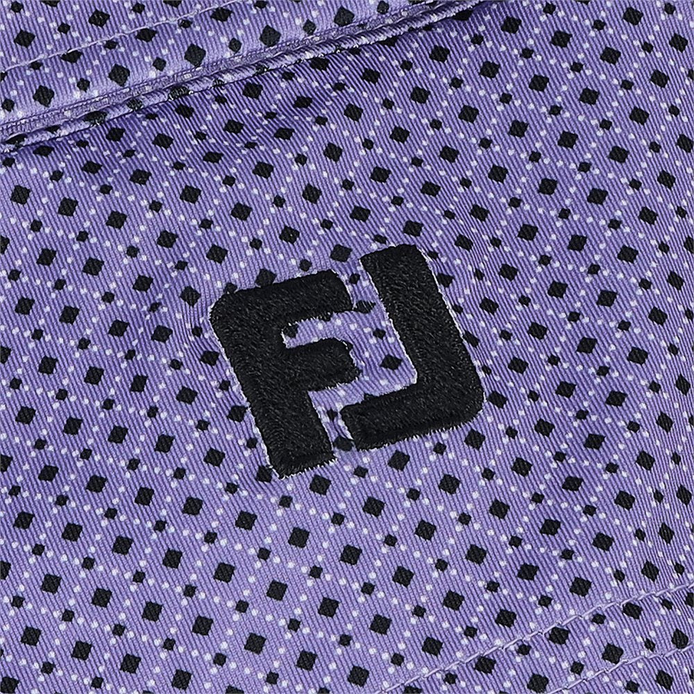 Lisle Dot Geo Print Self Collar Golf Polo
