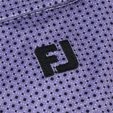 Lisle Dot Geo Print Self Collar Golf Polo