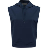 Women's Pray For Birdies Double Knit Brushed Back Cropped Sleeveless Hoodie