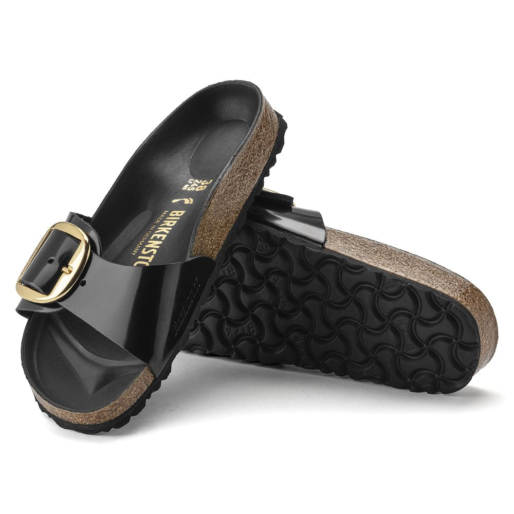 Women's Madrid Big Buckle Natural Leather Patent Shoes - Fairway Styles