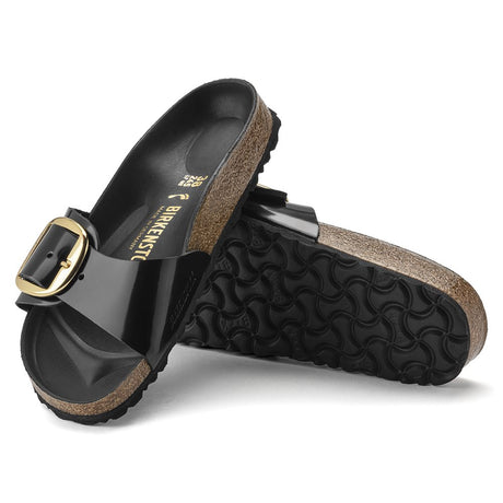Women's Madrid Big Buckle Natural Leather Patent Shoes - Fairway Styles