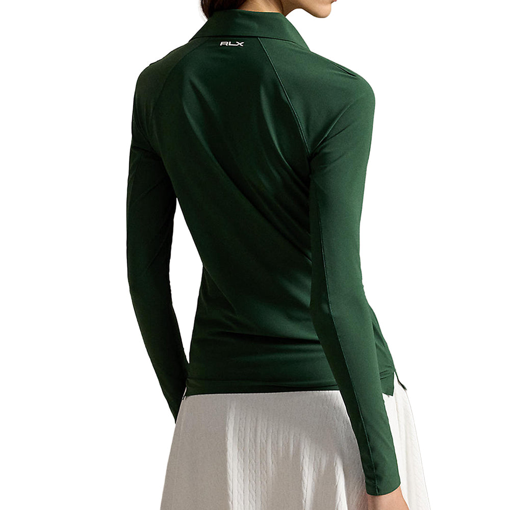 Women's Luxury Warp Knit Long Sleeve Polo