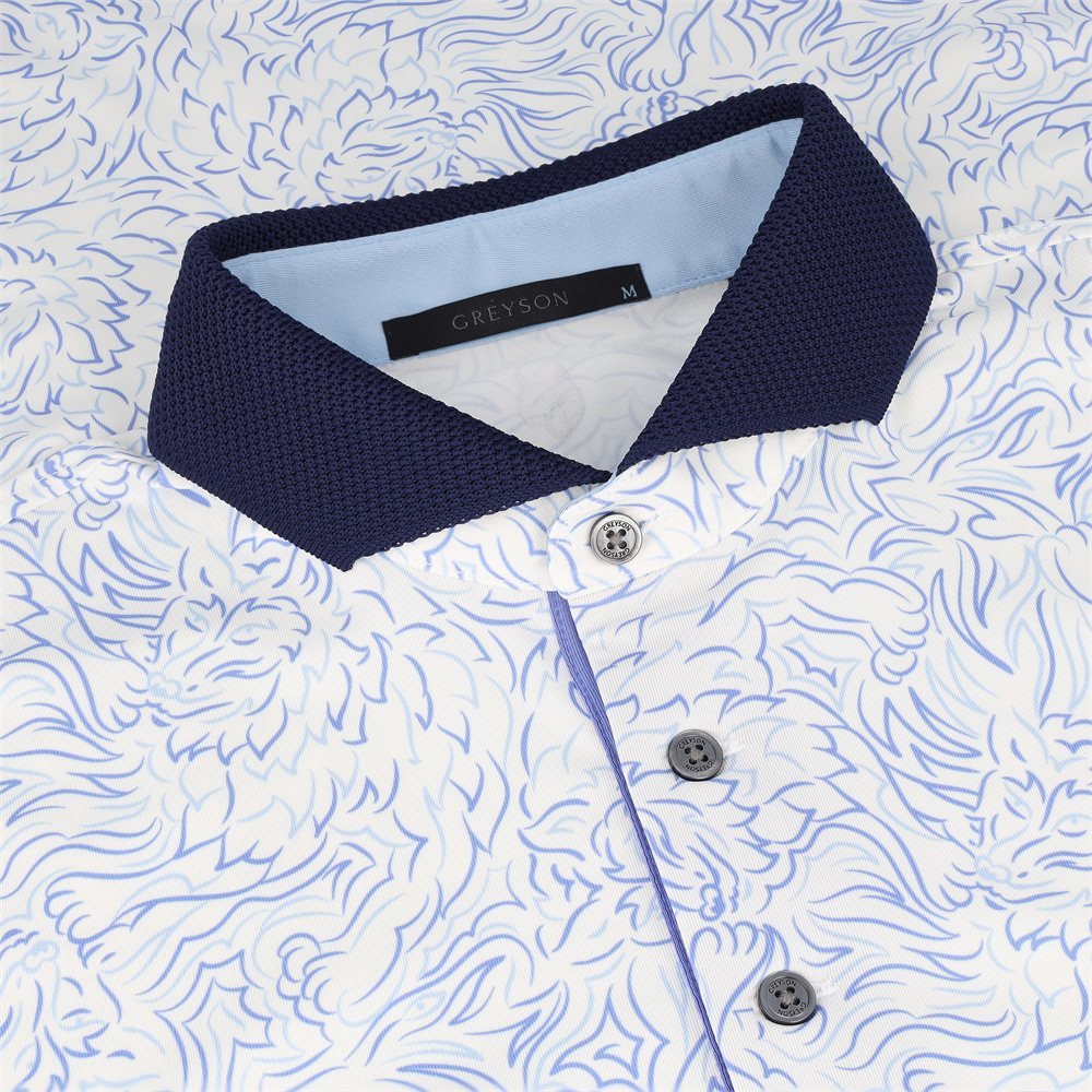 最新　GREYSON グレイソン　Den of Thieves Polo　M Greyson Den Of Thieves Polo Arctic | TRENDYGOLF USA