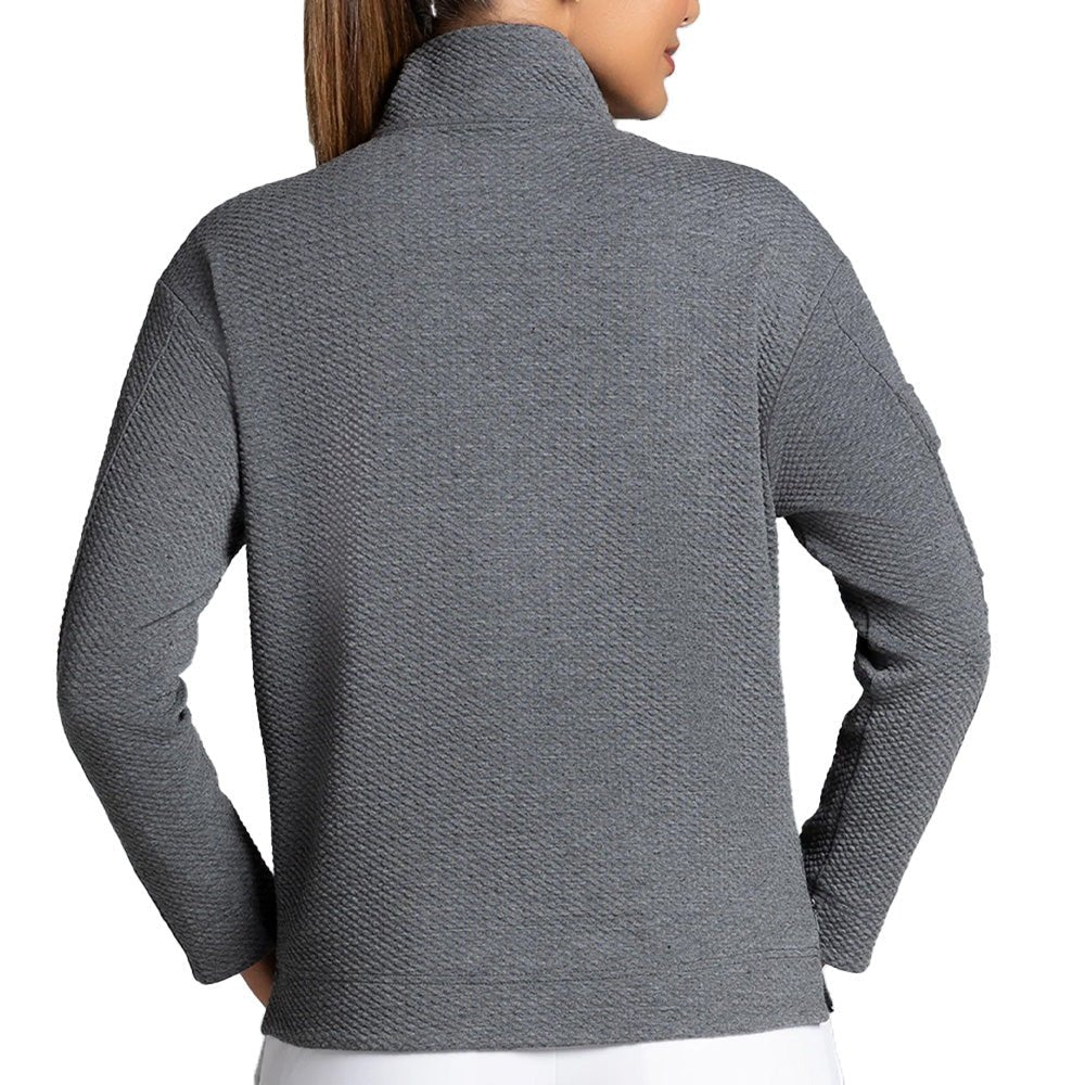 Women's Long Sleeve Mock Neck Top - Popcorn Stitch - Fairway Styles