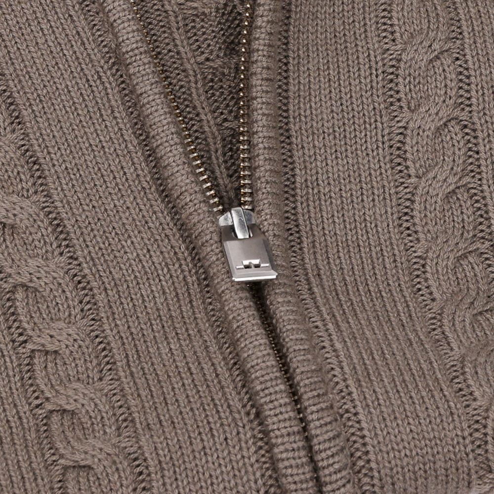 Women's Camilla Cable Knit Wool Full Zip Hoodie