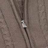 Women's Camilla Cable Knit Wool Full Zip Hoodie