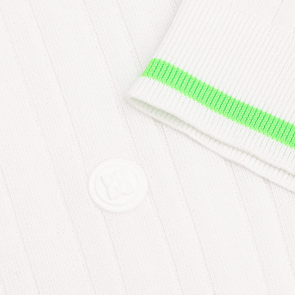 Women's Ribbed Cotton Blend Sweater Polo