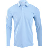 Logo Placket Long Sleeve Polo