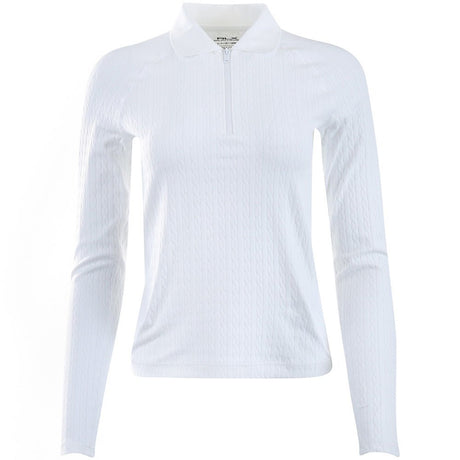 Women's Cable Long Sleeve 1/4 Zip Polo