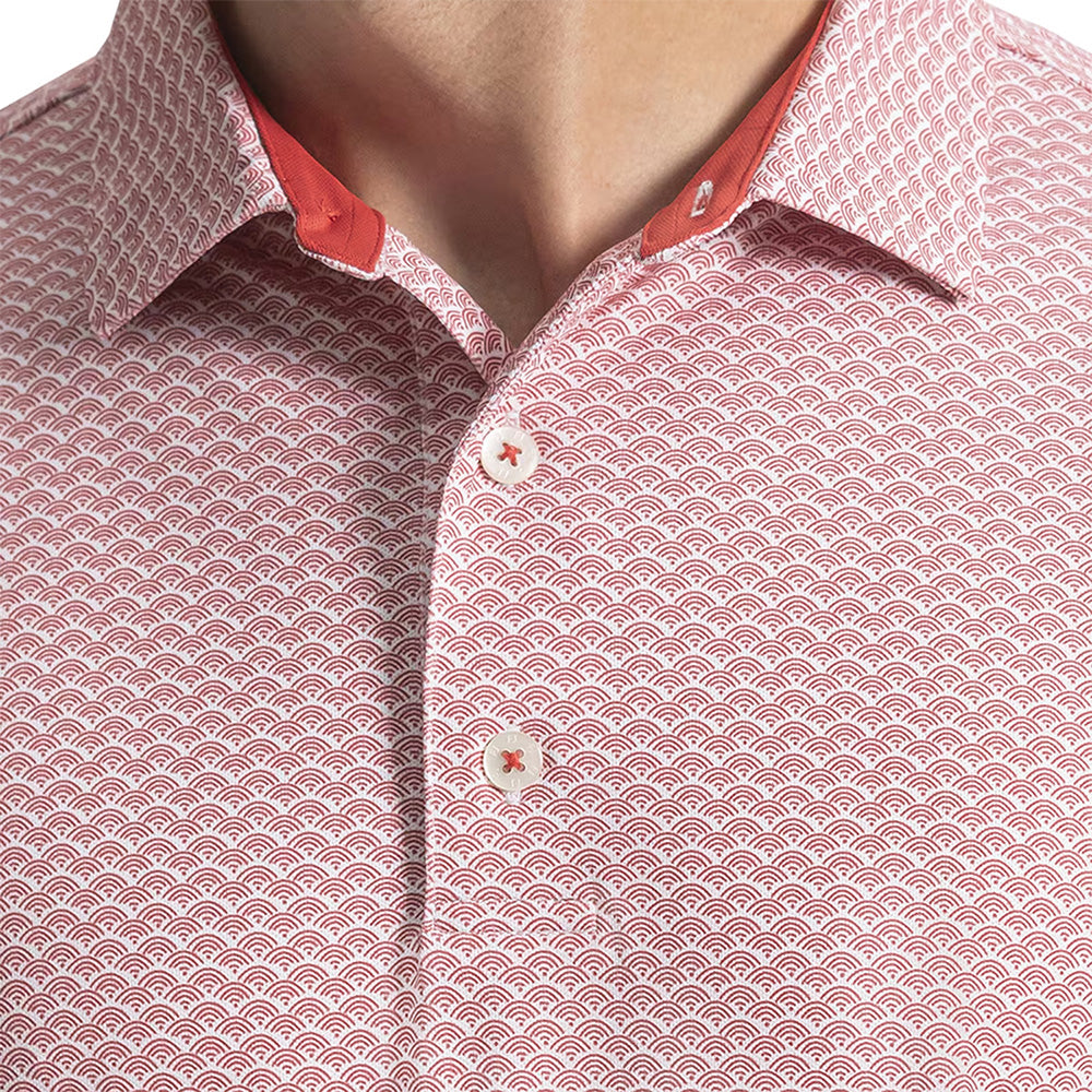 Scallop Geo Pique Polo