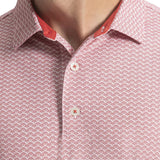 Scallop Geo Pique Polo