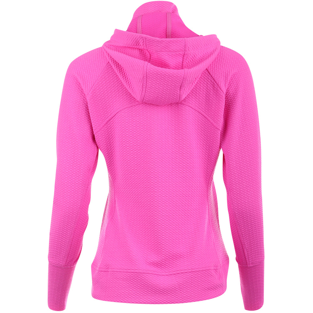 Women's Popcorn Stitch Full Zip Hoodie - Solid