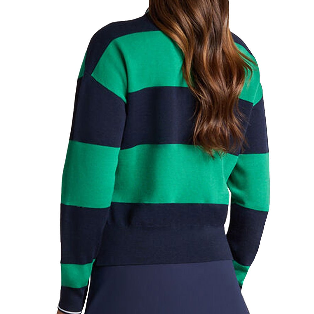 Women's Happy G's Merino Wool Rugby Polo Sweater - Fairway Styles