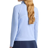 Women's Contrast Mesh Silky Tech Nylon 1/4 Zip Pullover