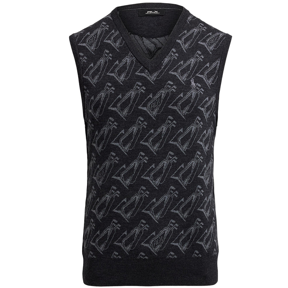 Golf-Motif Performance Sweater Vest