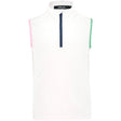 Juniors' Tricolor Sleeveless 1/4 Zip Mock Neck Polo - Fairway Styles
