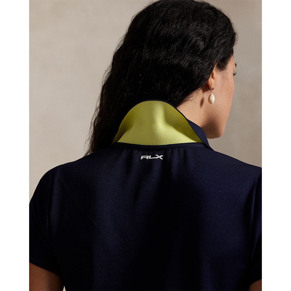 Women's Heavyweight Pique Knit Placket Short Sleeve Dress - Fairway Styles