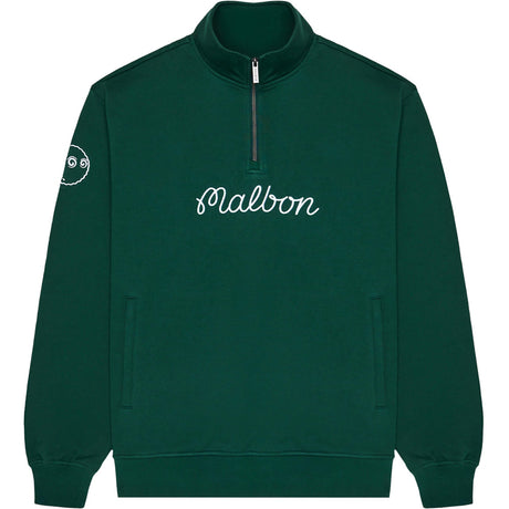 Collegiate 1/4 Zip Stand Collar Sweatshirt