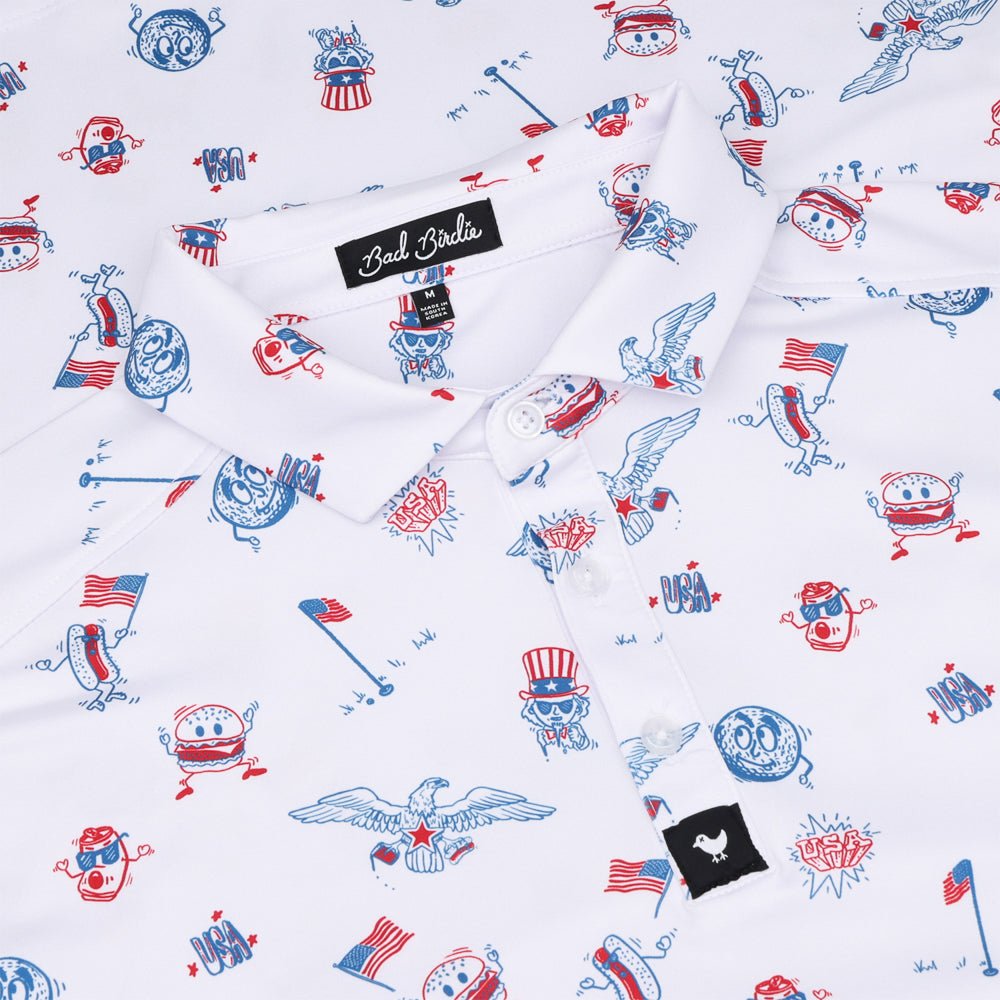 Core Performance Polo - USA All Day Let's Play