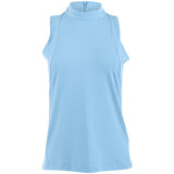 Women's Nylon Sport Sleeveless Mock Neck Top