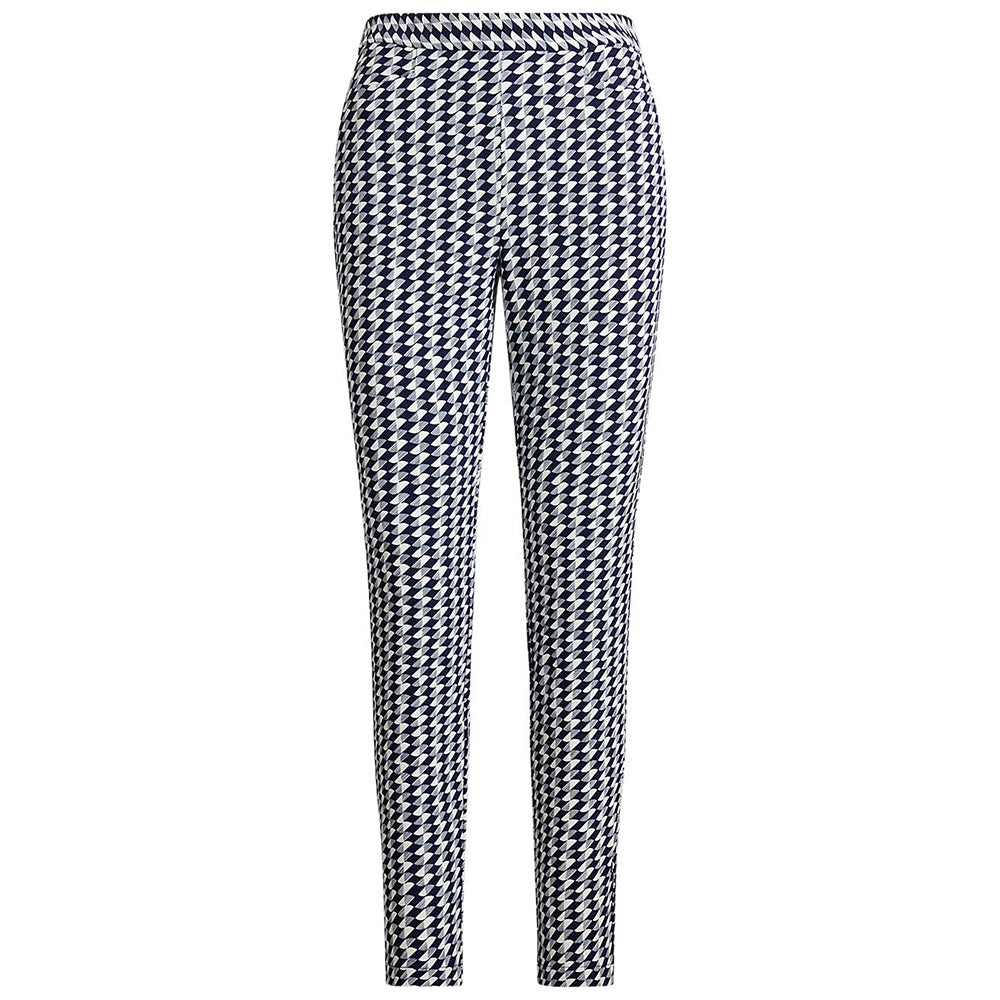 Women's Geo-Print Stretch-Twill Pants