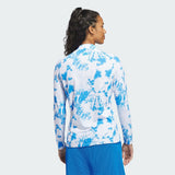 Women's Ultimate365 Printed Long Sleeve 1/4 Zip Mock Neck Polo