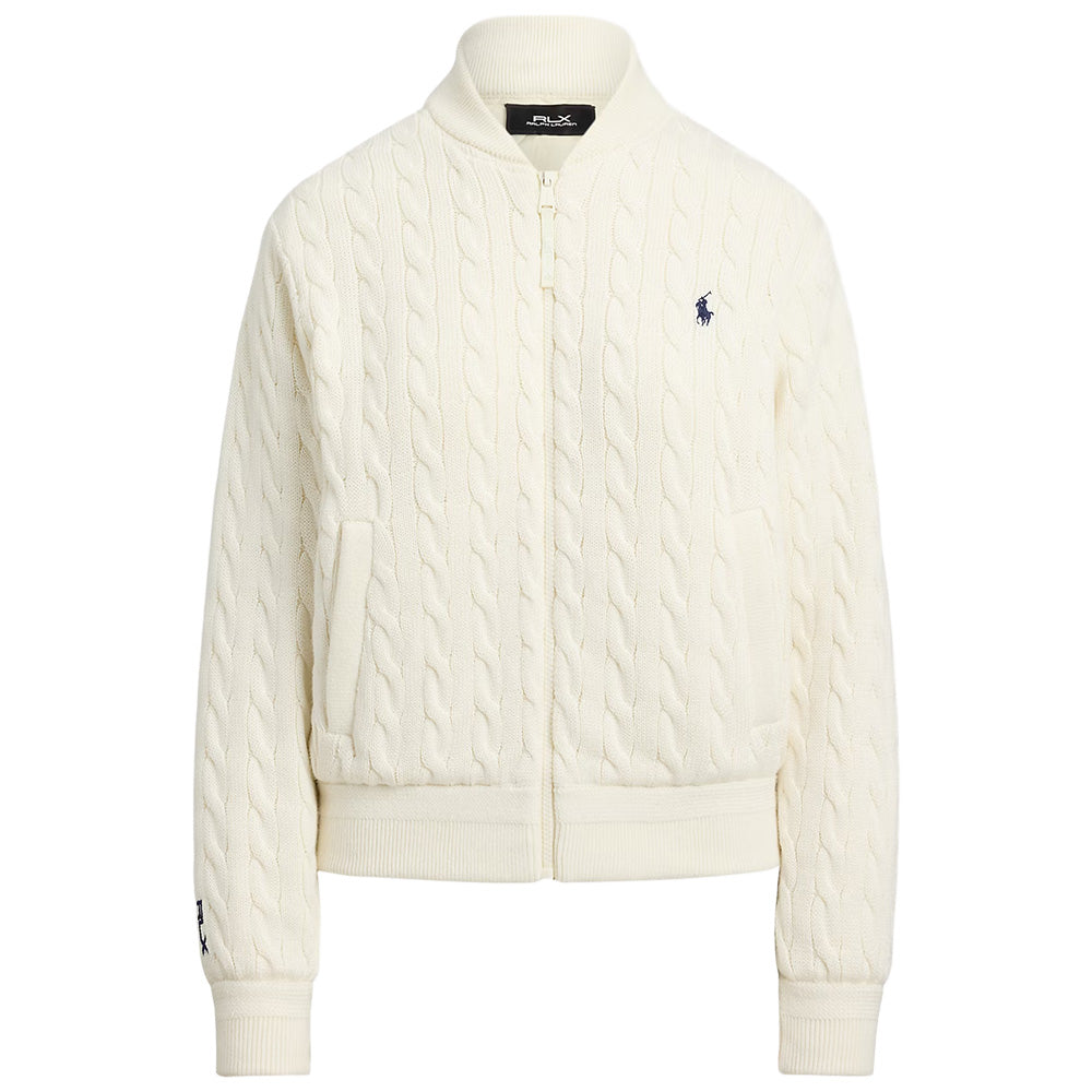 Women's Hybrid Cable-Knit Bomber Jacket