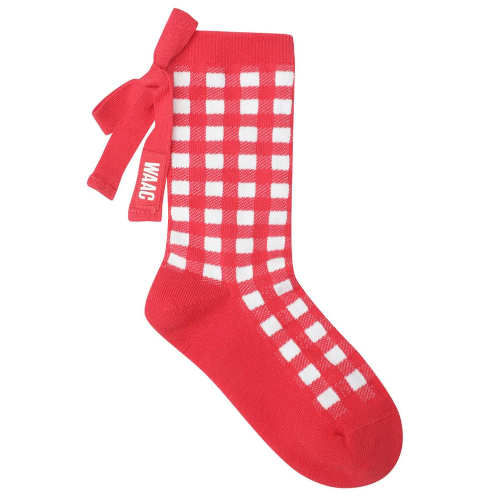 Women's Check Ribbon Socks