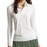 Women's Luxury Warp Knit Long Sleeve Polo