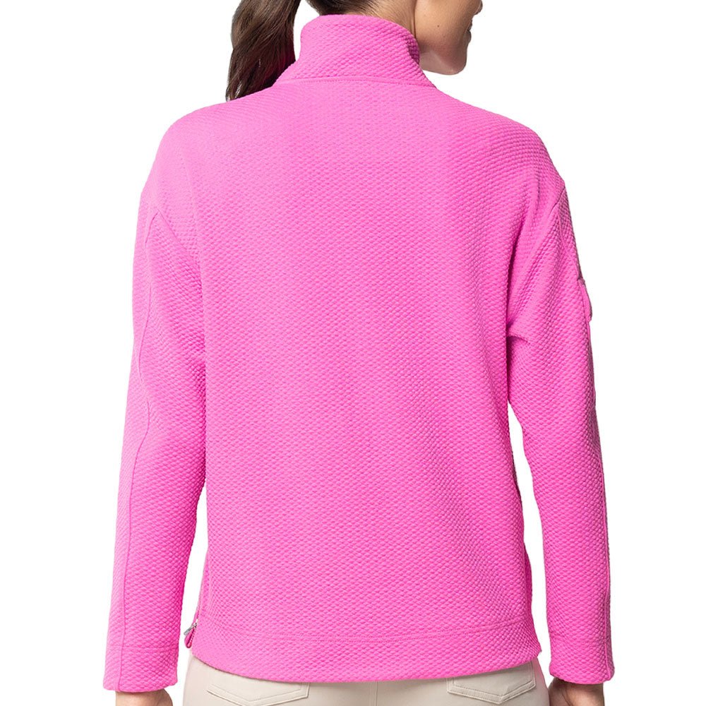 Women's Long Sleeve Mock Neck Top - Popcorn Stitch - Fairway Styles