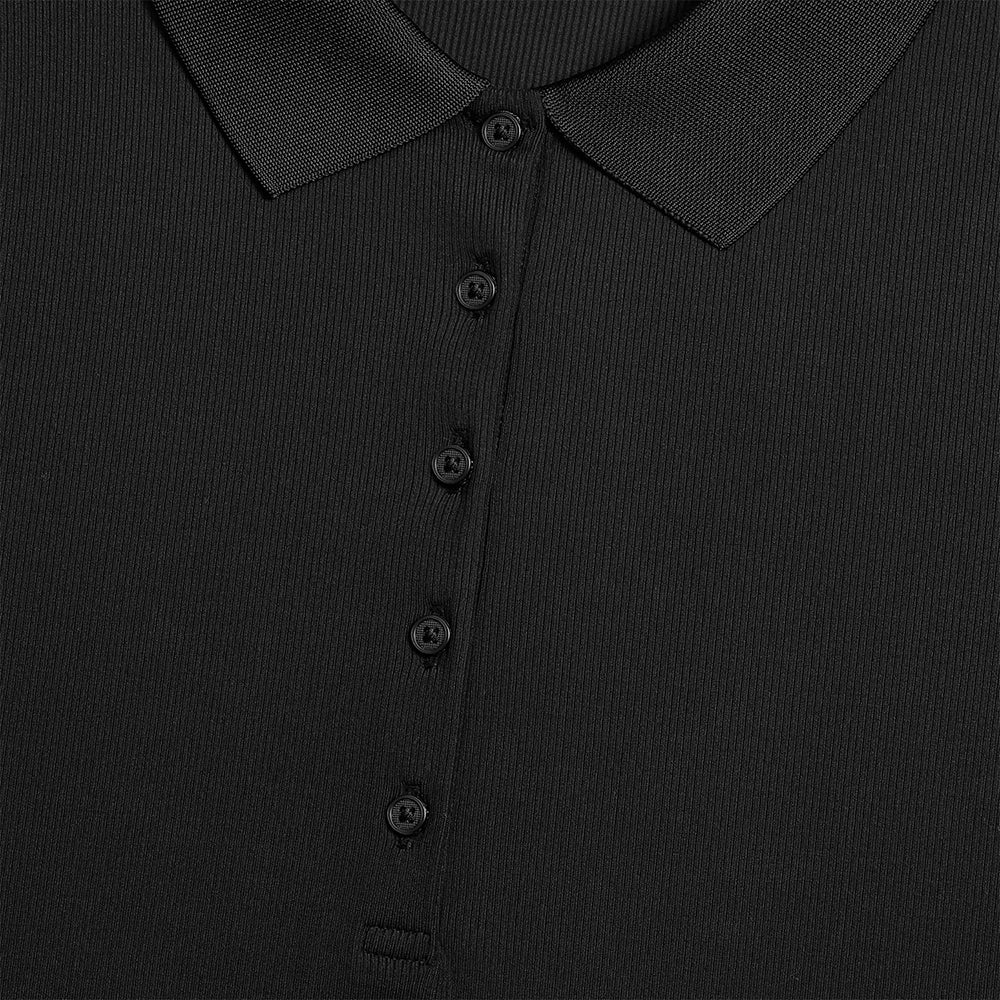 Women's Ribbed Tech Nylon Long Sleeve Polo