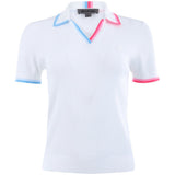 Women's Johnny Collar Cotton Blend Rib Polo - Fairway Styles