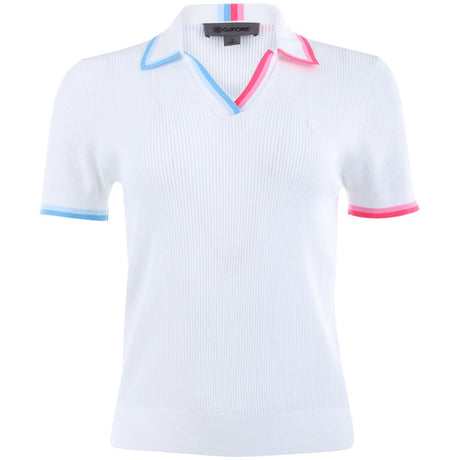 Women's Johnny Collar Cotton Blend Rib Polo - Fairway Styles