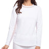 Women's Mesh Long Sleeve Crewneck Top