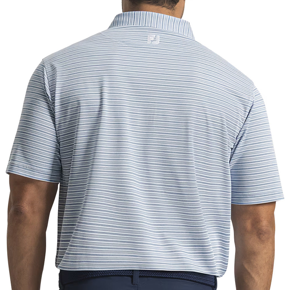Heather Stripe Pique Polo