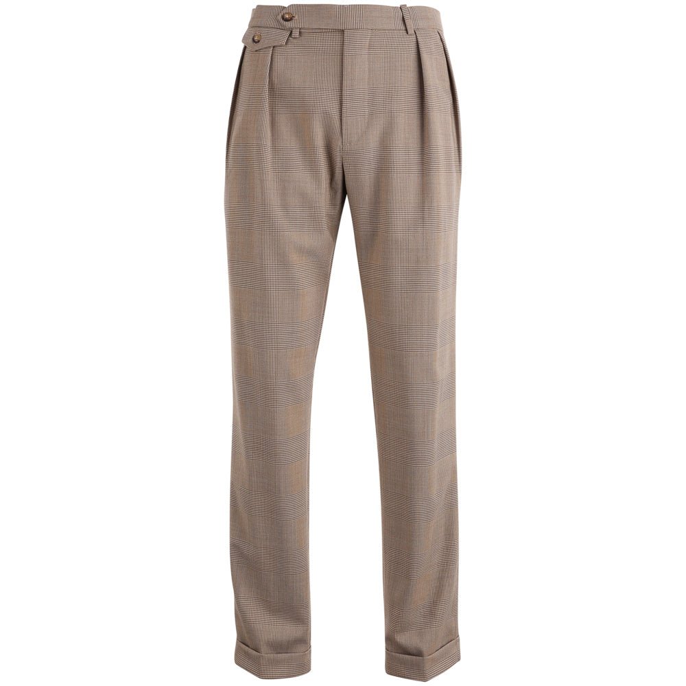 Plaid Performance Wool-Blend Pants