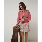TravisMathew x Liberty London Women's Wharfedale Field Print 1/2 Zip Pullover