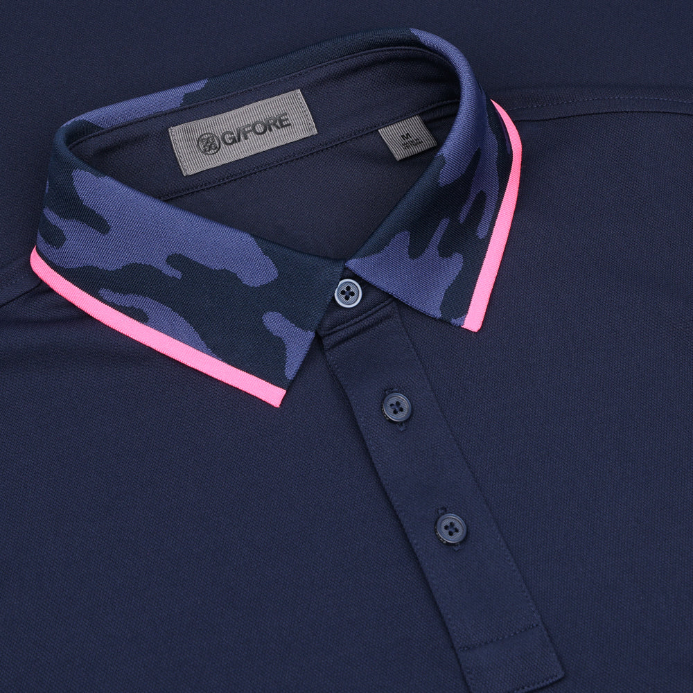 Camo Collar Performance Pique Polo