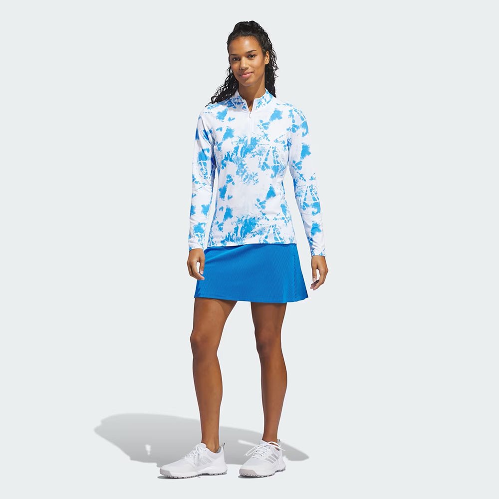 Women's Ultimate365 Printed Long Sleeve 1/4 Zip Mock Neck Polo