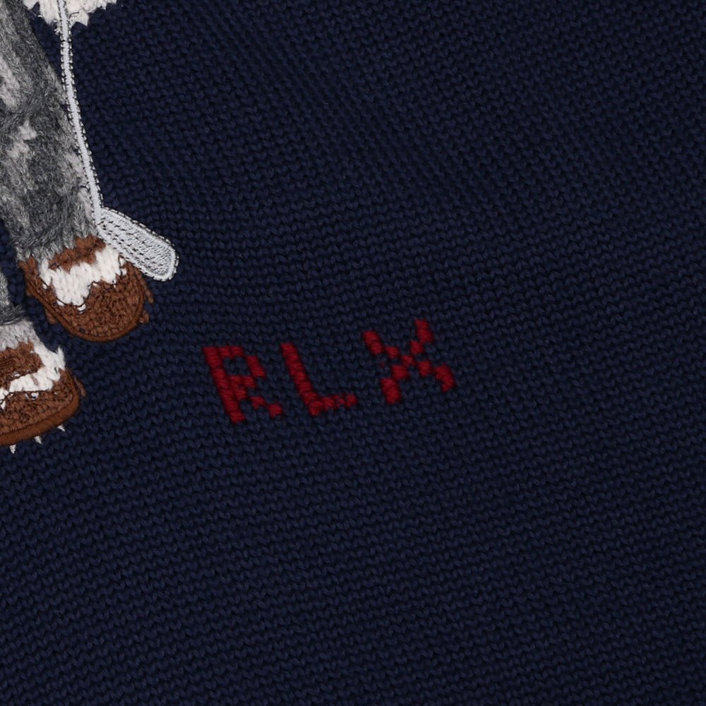 Merino Coolmax Bear Crewneck Sweater
