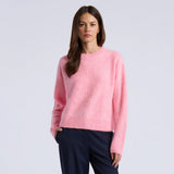Women's Pointelle G Brushed Cashmere Crewneck Sweater