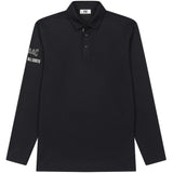 Logo Placket Long Sleeve Polo