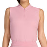 Women's Sleeveless 1/4 Zip Blade Collar Polo