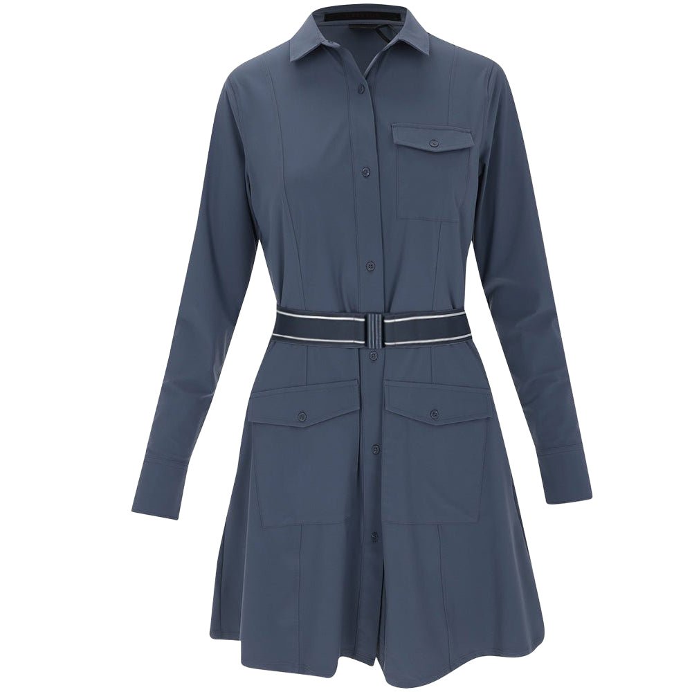 Women's Phoenix Belted Long Sleeve Dress - Fairway Styles